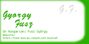 gyorgy fusz business card