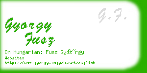 gyorgy fusz business card